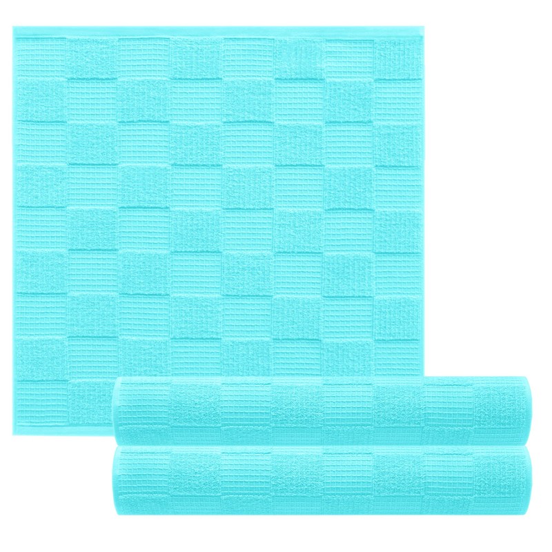 Lashuma Lisbon Hand Towel Set, Turquoise, 3 x Terry Towelling