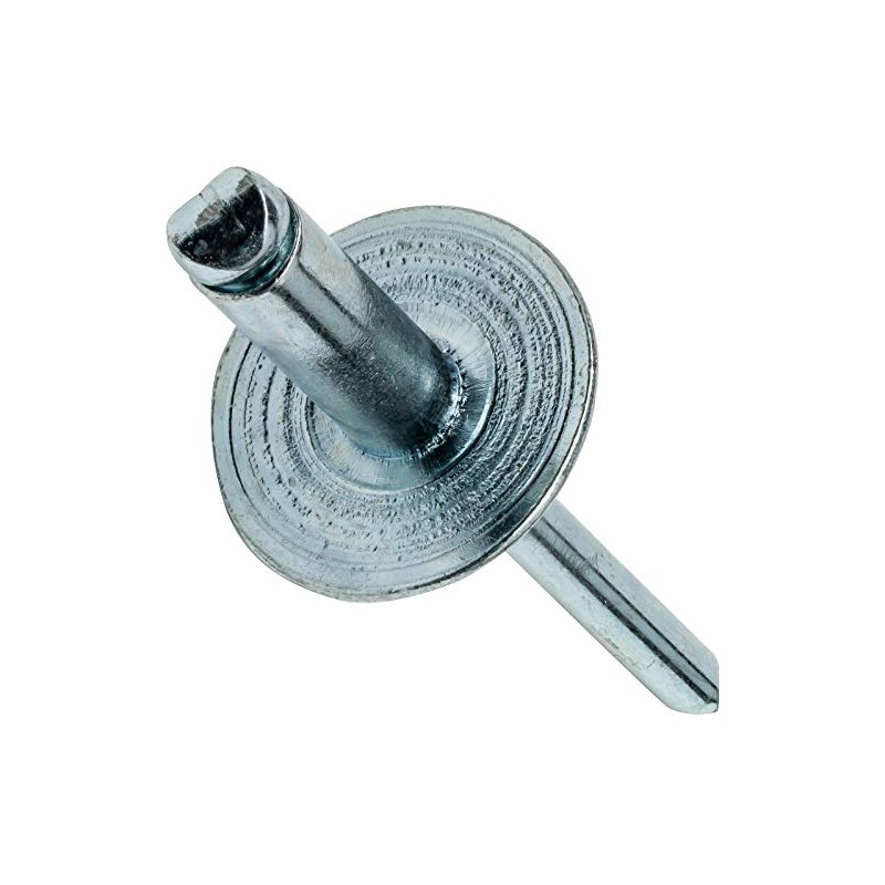 Large Flange Pop Rivets 1/8" x 3/8"All Steel (4-6) Dome