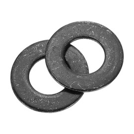 sourcing map 100Pcs 3/8 Flat Washer, 304 Stainless Steel 0.406" ID x 0.812" OD x 0.065" Thick for Bolt Screw, Factories Repair, Kitchens, Shops, and Outdoor Construction, Black