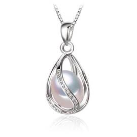 Salanda Single Pearl Necklace for Women, White Dainty CZ Pearl Drop Pendant Necklace| Elegant adjustable Chain Necklace| 18k Silver Plated Pearl Necklace for Women, mm, Pearl, Pearl