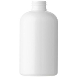 Premium Essential Oil 4 Ounce Boston Round Bottles, PET Plastic Empty Refillable BPA-Free, with Silver Aluminum Lined Non-Dispensing Caps (Pack of 12) (White)