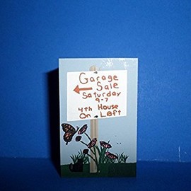 Cat's Meow Village Garage Sale Sign #301