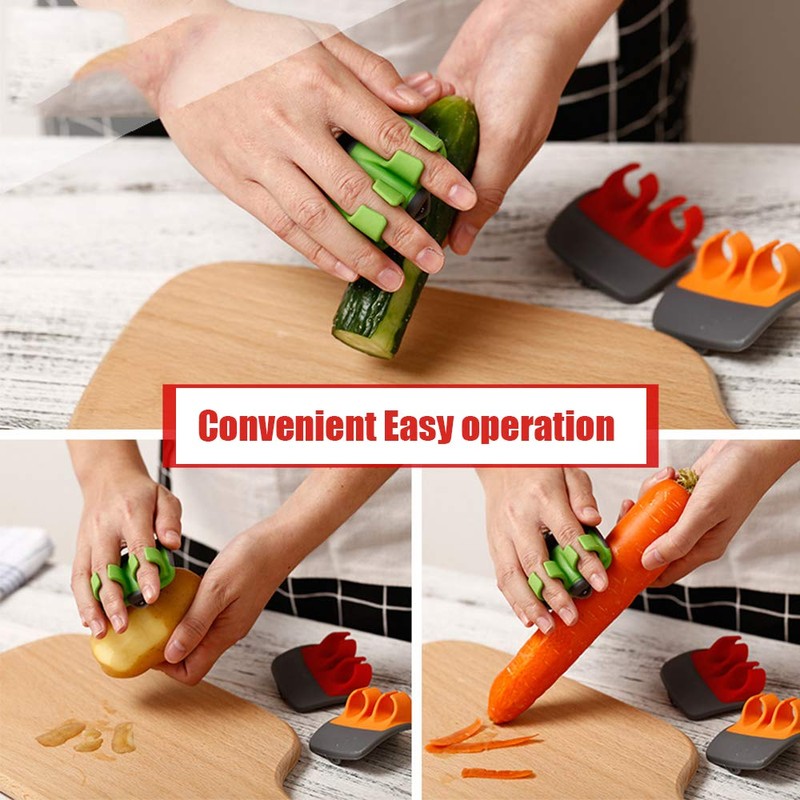 2 Pcs Hand Vegetable Peeler Palm Peeler Finger Grips Comfortable