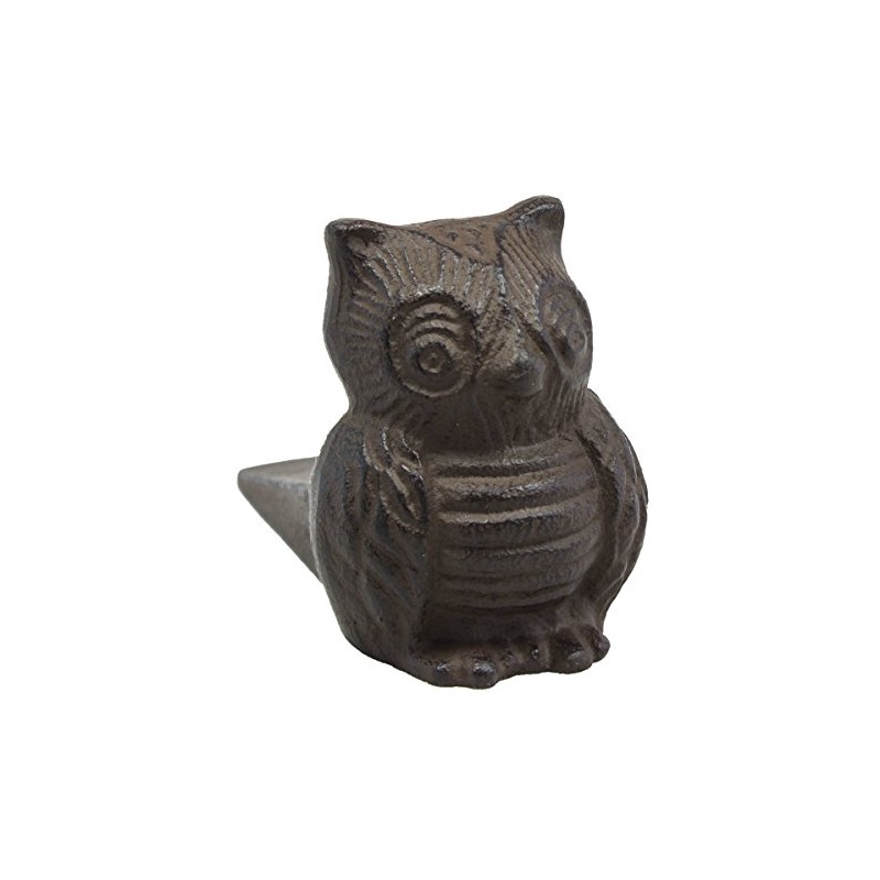 Abbott 27-4608 Collection Cast Iron Owl Door Wedge, Brown