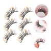 FRCOLOR Natural False Eyelashes Fluffy Wispy Lightweight Glitter Makeup Lashes