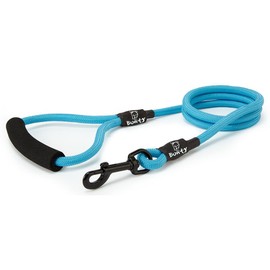 Bunty Nylon Rope Dog Lead with Clip - Extra-Strong Lead, Small, Medium & Large Dogs, Ergonomic Foam Grip - Dog Training Lead & Swivel Clip for Dog Collar - Small, Light Blue 120cm