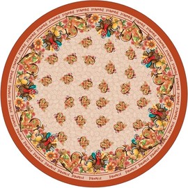 XCHI Thanksgiving Fall Tablecloth Round Washable Turkey Thankful Maple Leaf Pumpkin Table Covers for Indoor Outdoor Dining Home Party Decorations Table Cloth 60x60 Inch