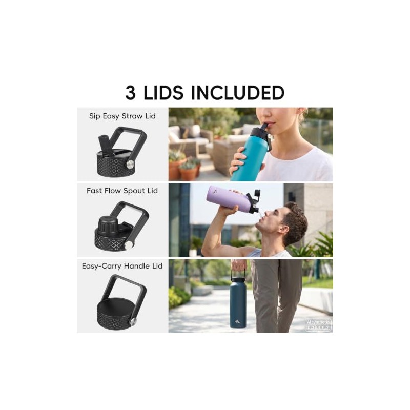 Botella de agua de acero inoxidable aislada de 25 onzas