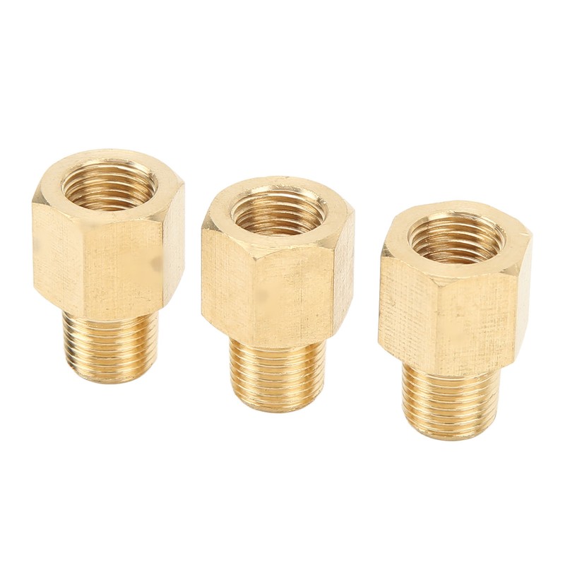 6PCs Brass Pipe Fitting Adapter 1/8 BSPT Female NPT Vehicle