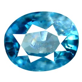 Deluxe Gems 1.51 ct Oval Cut (7 x 6 mm) Untreated Cambodian Blue Zircon Natural Loose Gemstone