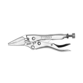 Teng Tools 4 Inch Plated Long Nose Power Grip Locking Pliers 404-4