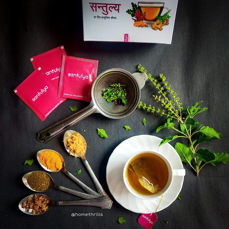 SANTULYA Herbal Tea (48 Tea Bags)(Pack of 1) | Turmeric