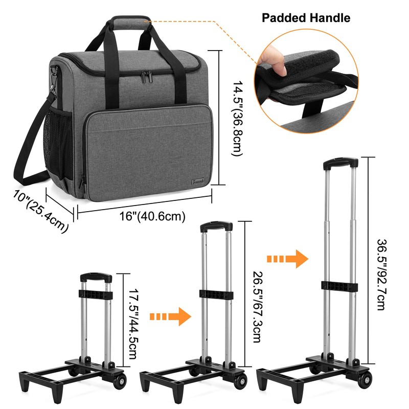Trunab Rolling Scrapbook Tote Craft Organizers and Storage with Wheels,