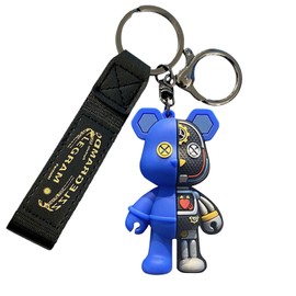 Moerstar Robot Bear Bag Charm Keychain Holder Cute Keychain Robot Bear 3D Keychain Multi-functional Cute Fashion Key Home Accessories, blue