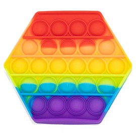 Bubble Pop Push Pop Toy Rainbow Hexagon Hexagon