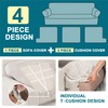 Turquoize 4 Piece T Cushion Sofa Slipcovers Stretch Couch Cover