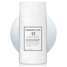 (High Concentration Ceramide) Saranvita Nano Emulsion Emulsion, 2.7 fl oz (80 ml), Dry Skin, Sensitive Skin, High Hydration, Moisture, Inner Dry, Hyaluronic Acid, 12% Ceramide