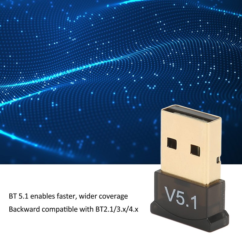 Topiky USB BT Adapter for PC, BT 5.1 Dongle Receiver,