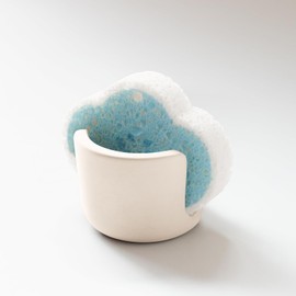 Slow Slog Sponge Holder, Dish Sponge Holder Caddy, Diatomite Sponge Holder, Quick Dry Kitchen Sink Organizer, Stone Sponge Holder for Kitchen Sink, Beige