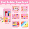 Funsland Busy Board Montessori Toy, Toddler Quiet Book Activity Board
