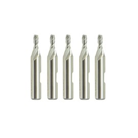 Shars 5 PCS 1/8" x 3/8" HSS 2 Flute Single End Center Cut End Mill Set, 3/8" Flute Length 404-6001-5 ^