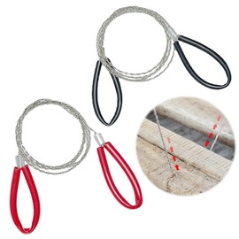 Wire Saw [Set of 2] Pocket Chain Saw, Outdoor Saw, Suitable for Cutting Wood, Branches, Bamboo, PVC Pipes, Outdoor Saws, Outdoors, Camping, Climbing, Suburban Areas, Emergency Disasters, Stainless