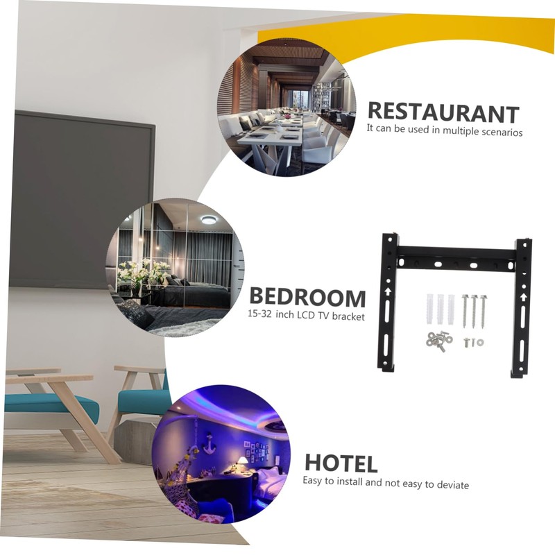 KONTONTY Ultra Mounted Tv Bracket for Screens Easy Install Safe