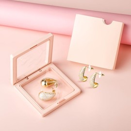 Chunky Gold Earrings for Women Girls Lightweight Earrings Hypoallergenic Earrings for Women Trendy Fashion Jewelry Gifts