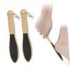 Healeved 2pcs Double-sided Wooden Foot Rubbing Tool Exfoliator for Dead