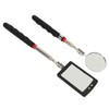 2Pcs Telescoping Inspection Mirror Set LED Lighted Flexible Retractable Pickup