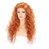 Long Curly Lace Front Wig for Women Orange and Red