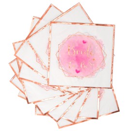 CHEERYMAGIC Bride to Be Napkins, Hen Party Napkins, 10PCS Rose Pink Foiled Napkins for Hen Do Wedding Bridal Shower Decorations,Hen Party Decor Bachelorette Party Accessories A9MGJXNZJ
