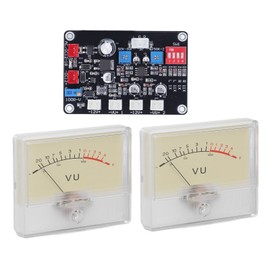 Power Amplifier VU Meter with Driver Board, Easy to Adjust, Ideal for Music Production, 2 VU Meters Included