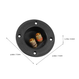 Mikinona 5pcs Speaker Terminal Connectors Round Spring Cup Binding Posts for DIY Home Car Stereo Cutout Durable Copper Compatible with Banana Plugs