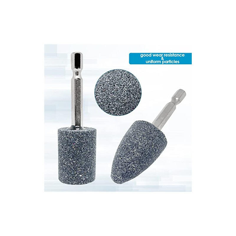 4pcs 1/4Inch Shank Rotary Grinding Stone Bits,Mounted Points Abrasive Stone