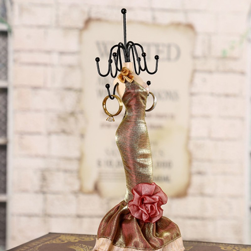 Jewelry Display Stand Ring Necklace Holder Model Figurine Home Decoration