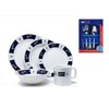 Eval Young Marine Marine Melamine Ware Nautical Boat 5PC Place