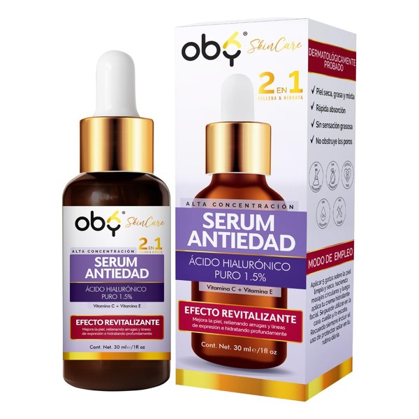 OBY Serum Antiedad 30 ml: Acido hialuronico 2 tipos al