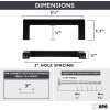 Ilyapa Black Cabinet Handles - 3 Inch Hole Center Modern
