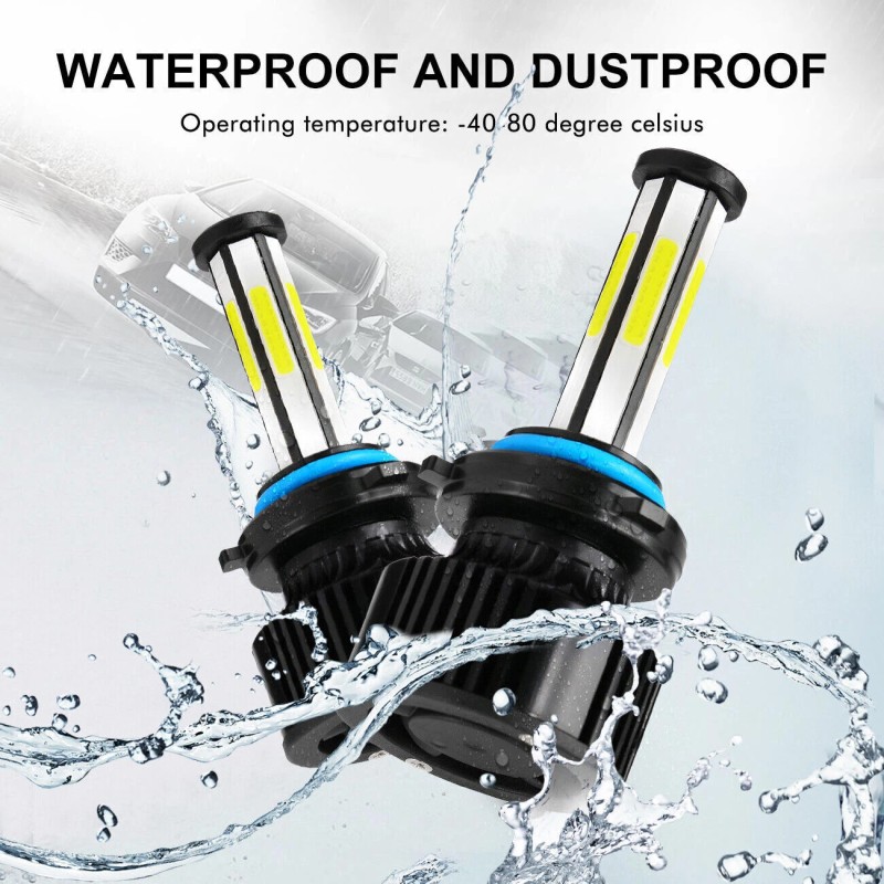 IRONWALLS 6-sides 9005 HB3 LED Headlight Bulbs Kit High Beam