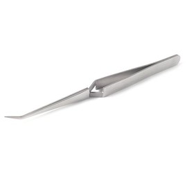 blueINOX Technical Soldering Tweezers - Cross Tweezers with Angled Tip & Cross Mechanism (Stainless Steel, Heat Resistant)