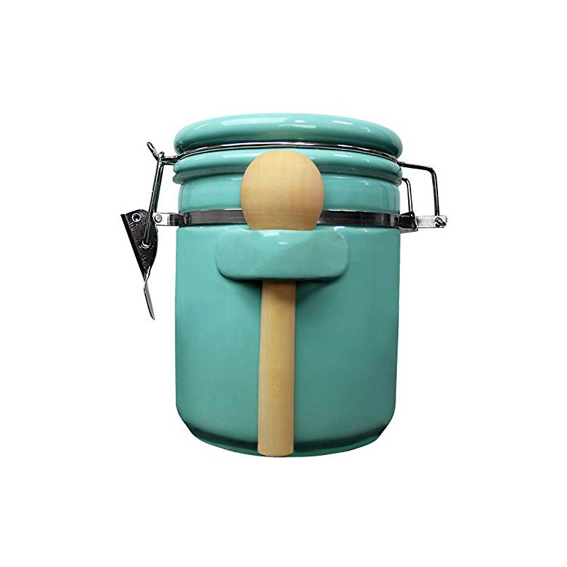 Blue Donuts 33 Oz Ceramic Airtight, Food Storage,Ceramic, 975 ML,