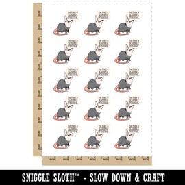 Opossum I've Made a Terrible Mistake Screaming Funny Temporary Tattoo Water Resistant Fake Body Art Set Collection - 15 2" Tattoos (1 Sheet)