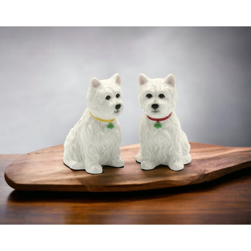CG 20885 2.88" Ceramic Westie Dog Salt and Pepper Shaker,