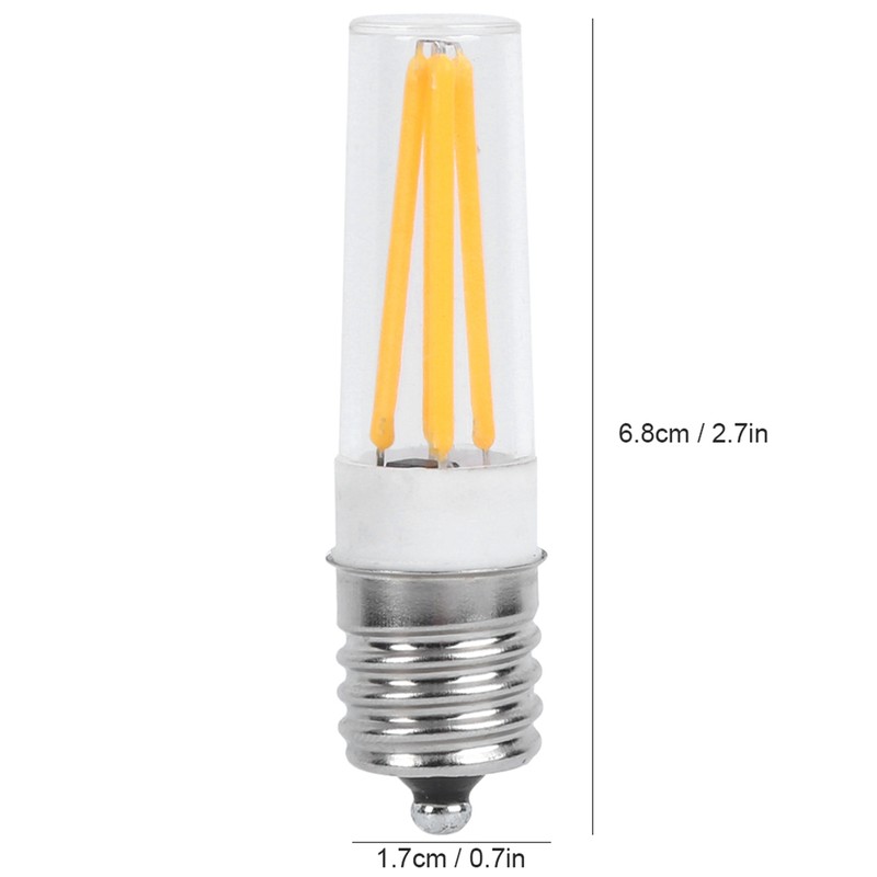 10Pcs E17 Long Filament Bulbs AC110V 3W for Chandelier Ceiling