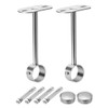sourcing map Ceiling-Mount Bracket, Wardrobe Pipe Bracket, 32mm Dia, Shower
