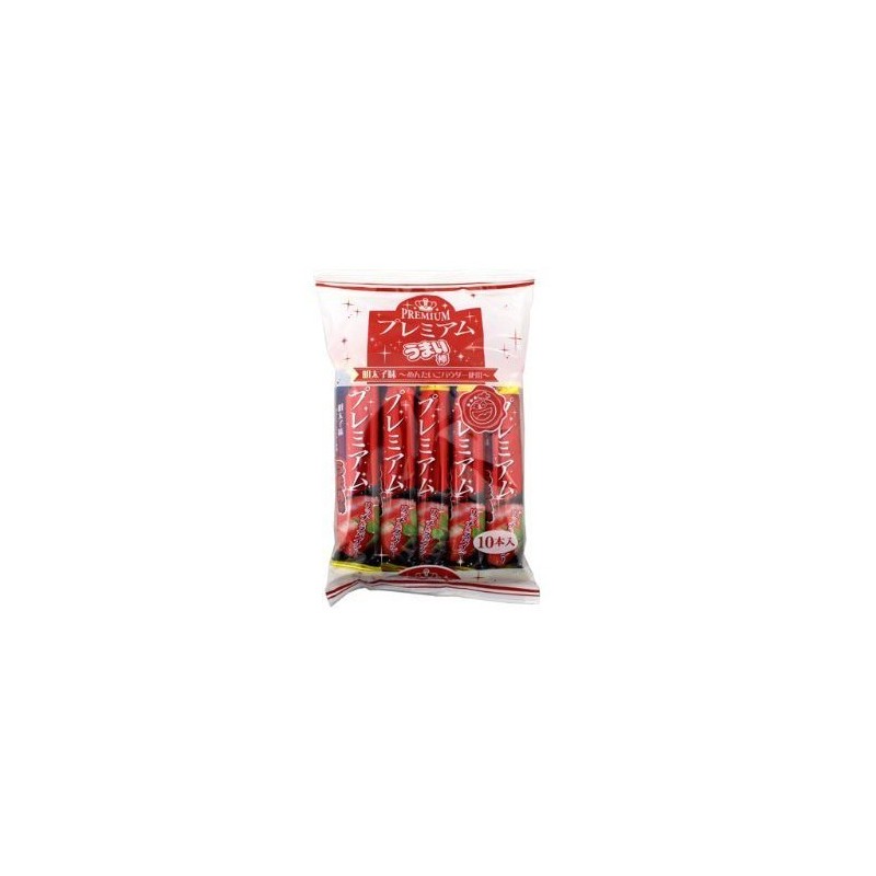 Premium Umaibo, Mentaiko Flavor (1 Bag of 10 Bottles)