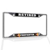 Fastasticdeals Metal Insert License Plate Frame Retired Firefighter E Weatherproof
