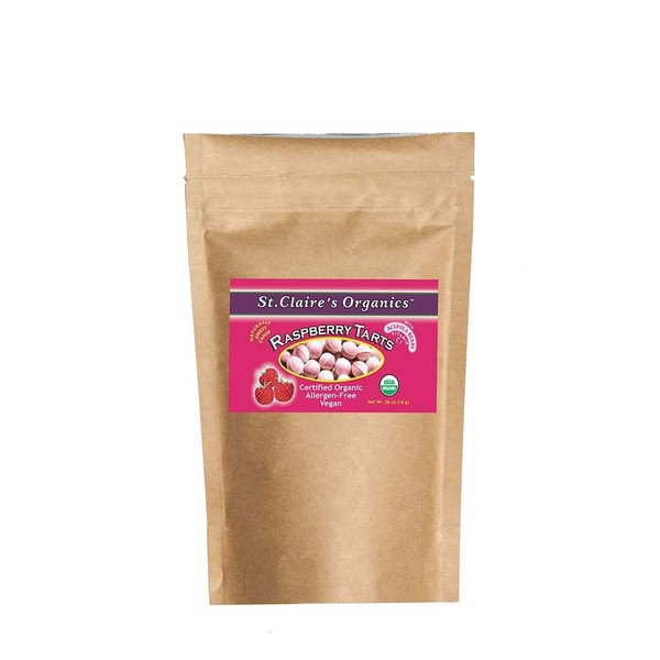 St. Claire's Organic Fruit Tart Candies, (Raspberry, 8 Ounce Bag,