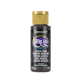 DecoArt Americana Acrylic Multi-Purpose Paint, Soft Black